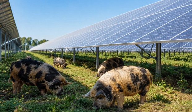  Svinje čuvaju solarne panele: Ovo neobično rešenje štedi milione