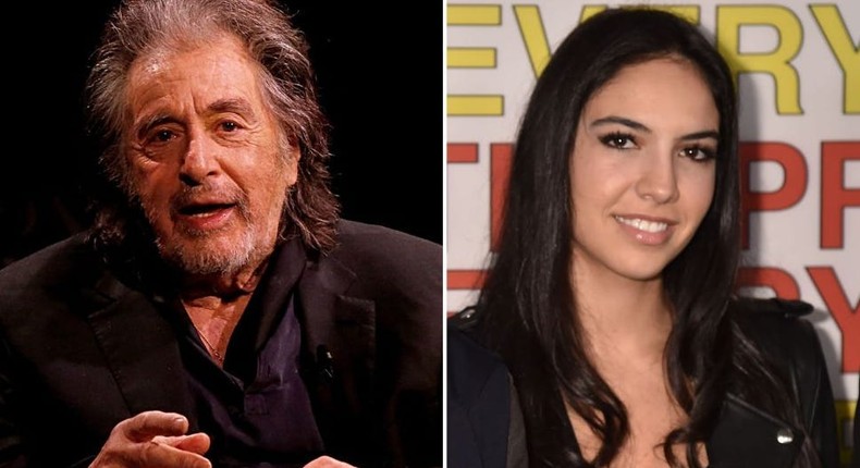 Al Pacino (left) and his girlfriend Noor Alfallah.Dominik Bindl/Jeff Kravitz/Getty Images