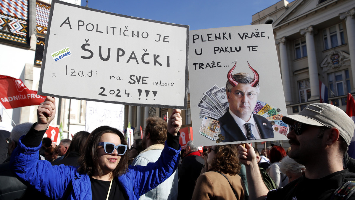 Antyrządowy protest w Chorwacji. Tysiące osób wyszły na ulice