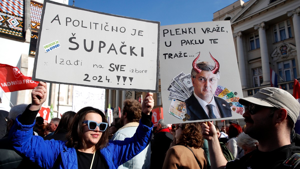 Antyrządowy protest w Chorwacji. Tysiące osób wyszły na ulice