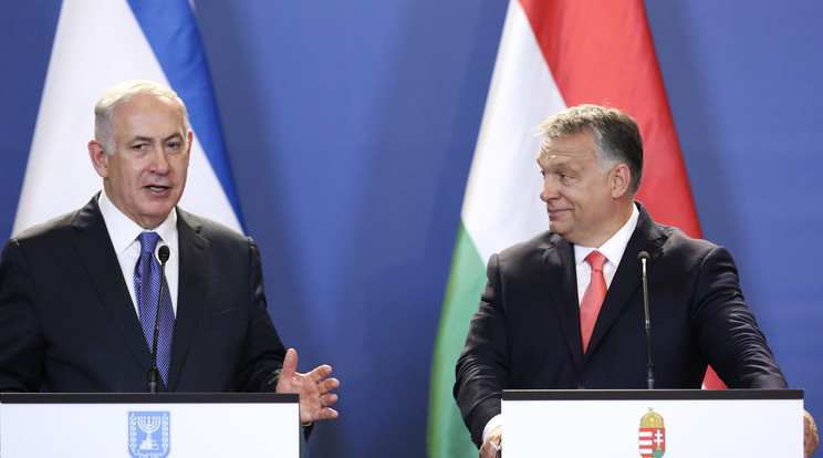 Benjámin Netanjahu izraeli és Orbán Viktor magyar miniszterelnök sajtótájékoztatót tartott  Budapesten / Fotó: MTI