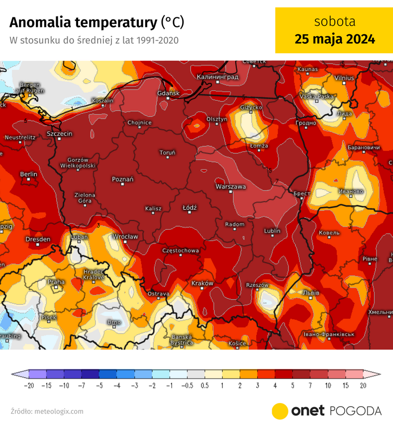 Temperatura w całej Polsce będzie znacząco przekraczać normę