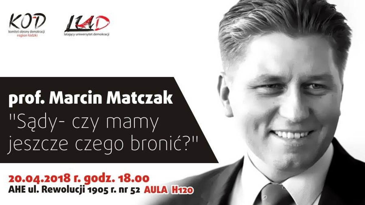 Już w najbliższy piątek do Łodzi przyjedzie prof. Marcin Matczak, wykładowca na Wydziale Prawa i Administracji UW, obrońca trójpodziału władzy. W niedzielę z mieszkańcami Łódzkiego, także na zaproszenie KOD-u, spotka się prof. Jan Hartman, filozof i bioetyk oraz polityk, który mówić ma o demokracji.