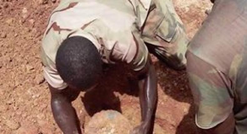 Nigerian soldiers discover bombs in Borno State