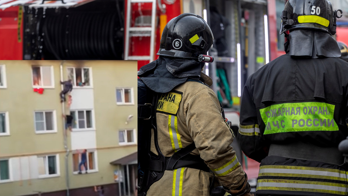 Rosja: Sąsiedzi uratowali trójkę dzieci z pożaru [NAGRANIE]