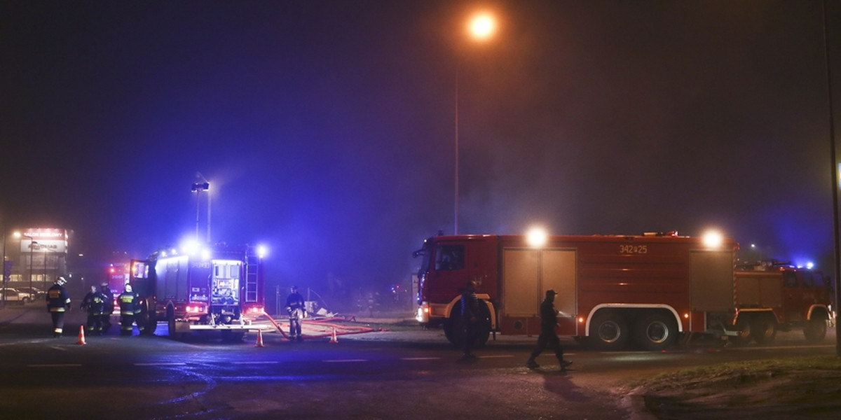 Pożar składu styropianu w Zielonej Górze