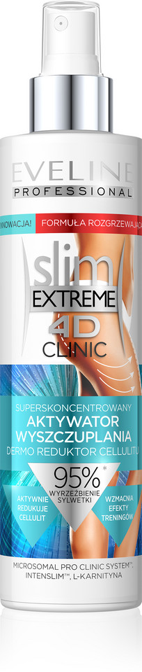Eveline Cosmetics Slim Extreme 4D Clinic SUPERSKONCENTROWANY AKTYWATOR WYSZCZUPLANIA - DERMO REDUKTOR CELLULITU 