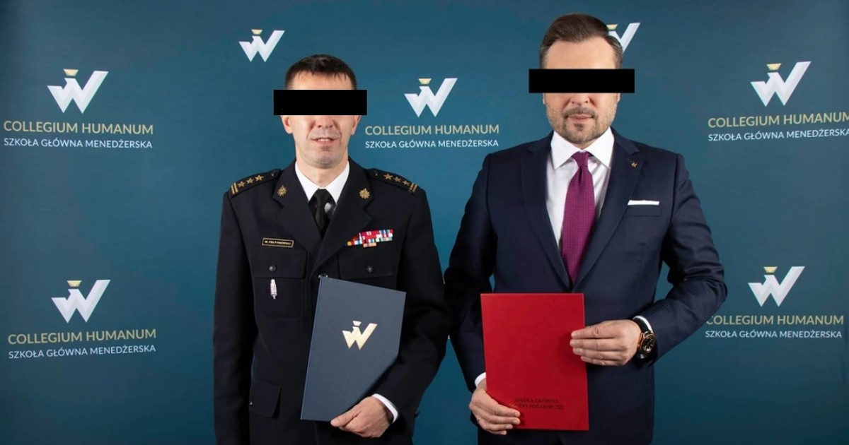 Żona komendanta głównego straży pożarnej też zrobiła dyplom na Collegium Humanum. „Szłam tam w dobrej wierze”