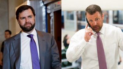 Sens. JD Vance and Markwayne Mullin have been paying off personal loans to their campaigns at the same time that they're accepting corporate PAC dollars.Anna Moneymaker/Getty Images; Bill Clark/CQ-Roll Call via Getty Images