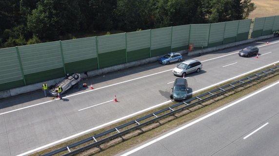 Wypadek na autostradzie A2