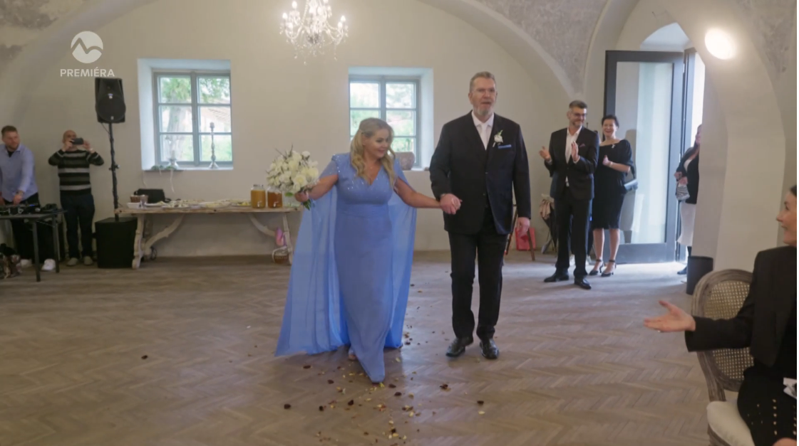 Zábery z utajenej svadby Richarda Müllera a Vandy Wolfovej.