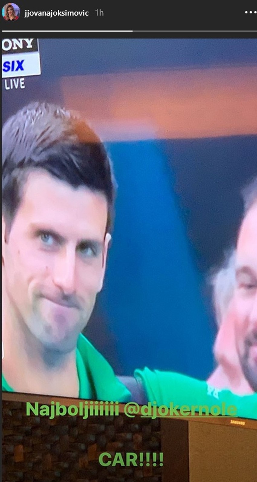 Jovana Joksimović, Novak Đoković