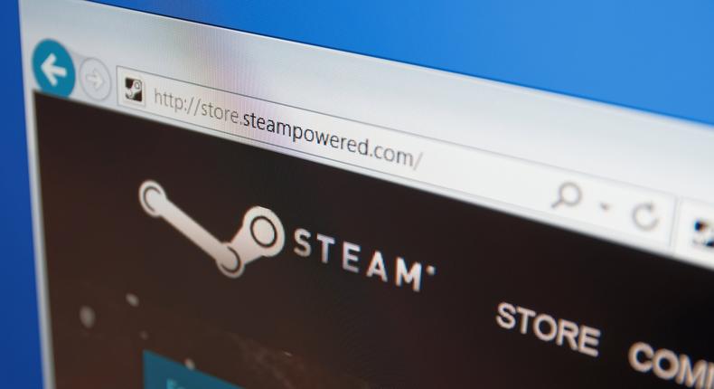 Steam valve logo website