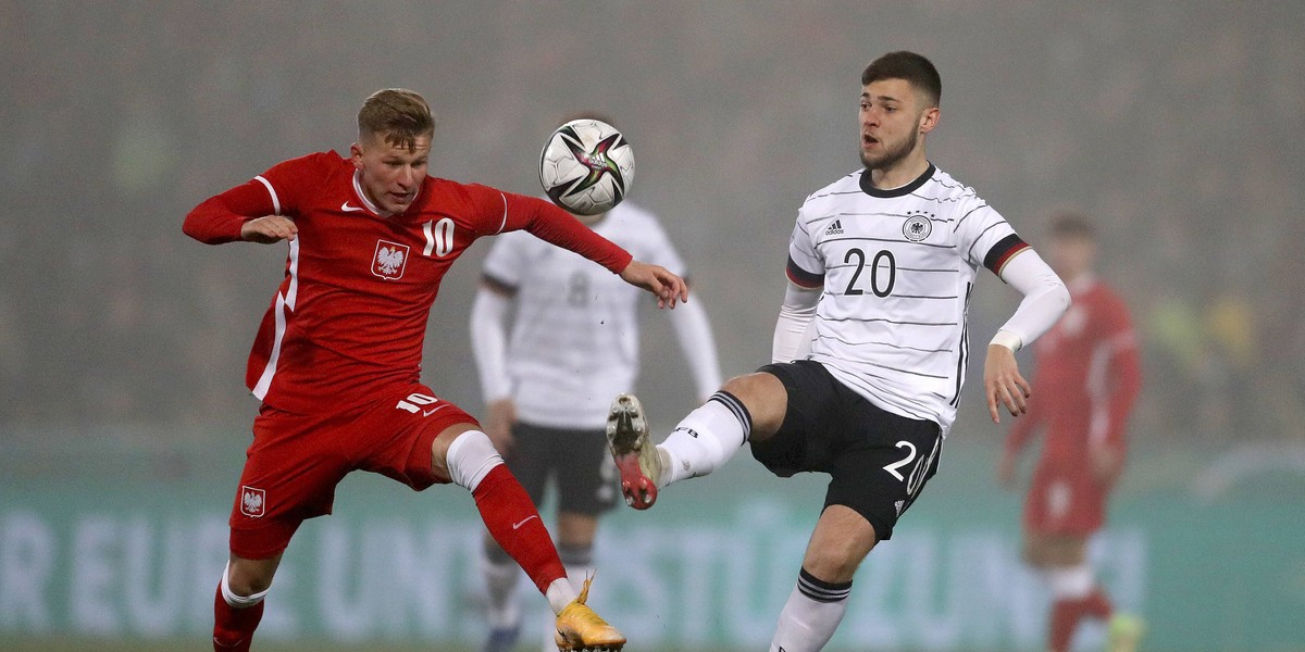 Torjubel zum 0.3 durch Michael Skoras (Polen, 21), Deutschland vs Polen, Fussball, U21, U 21 Laender