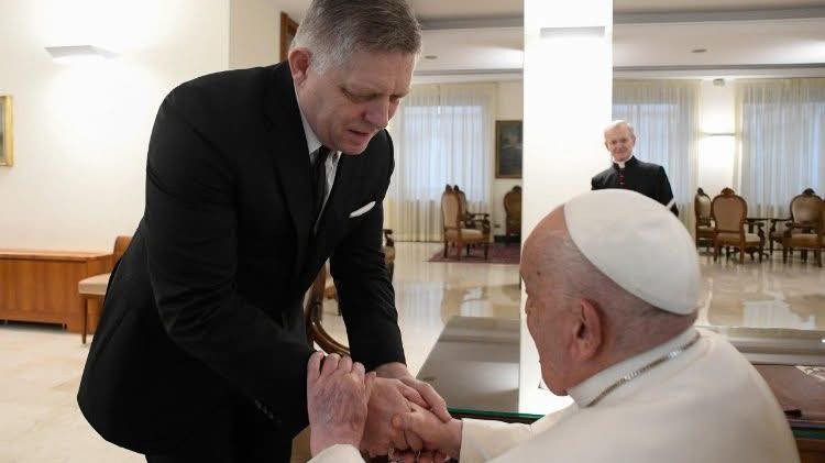 Pápež František na audiencii prijal premiéra Roberta Fica.