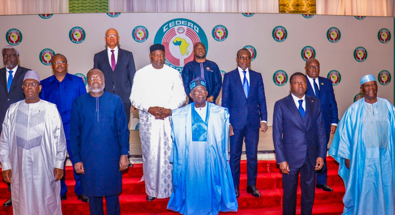 President Bola Ahmed Tinubu and ECOWAS Heads of Government. [Premium Times]