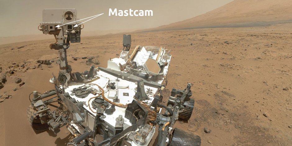 Sprzęt fotograficzny na łaziku Curiosity