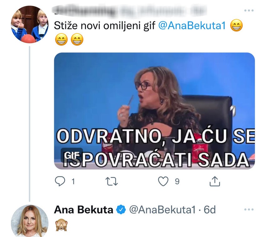 Ana Bekuta - Tviter