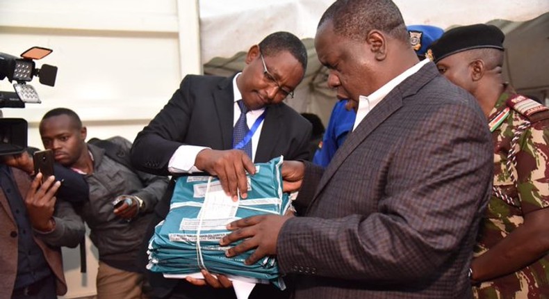 Interior CS Fred Matiang'i oversing start of KCPE exams