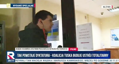 Pracownik TV Republika wparował na komisariat. To nagranie robi w sieci furorę