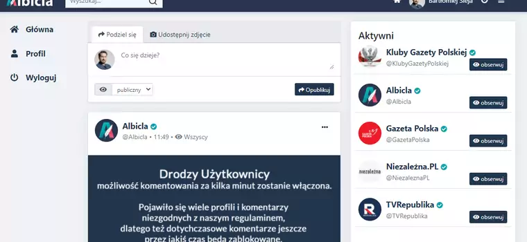 Założyłem konto na Albicla.com. Na "polskim Facebooku" panuje jeden wielki chaos