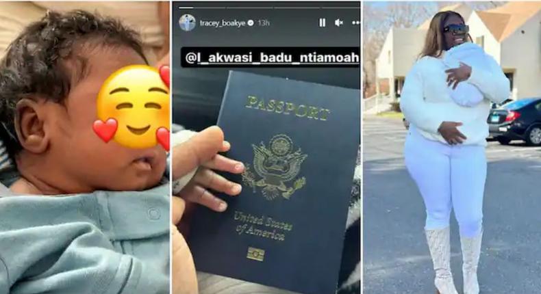 Tracey Boakye’s new born son is officially a citizen of the United States of America