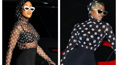 Who wore it better? Yvvone Godswill and Chioma Good Hair face off in similar transparent bodysuits
