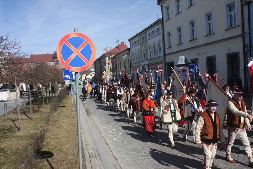 Marsz w obronie dobrego imienia świętego Jana Pawła II oraz wartości, które głosił - Nowy Targ 18 marca 2023 r.