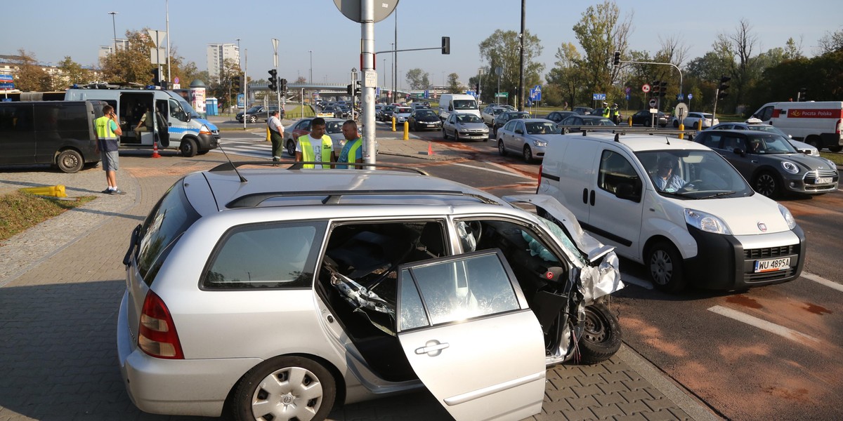 Wypadek na Czerniakowskiej w Warszawie