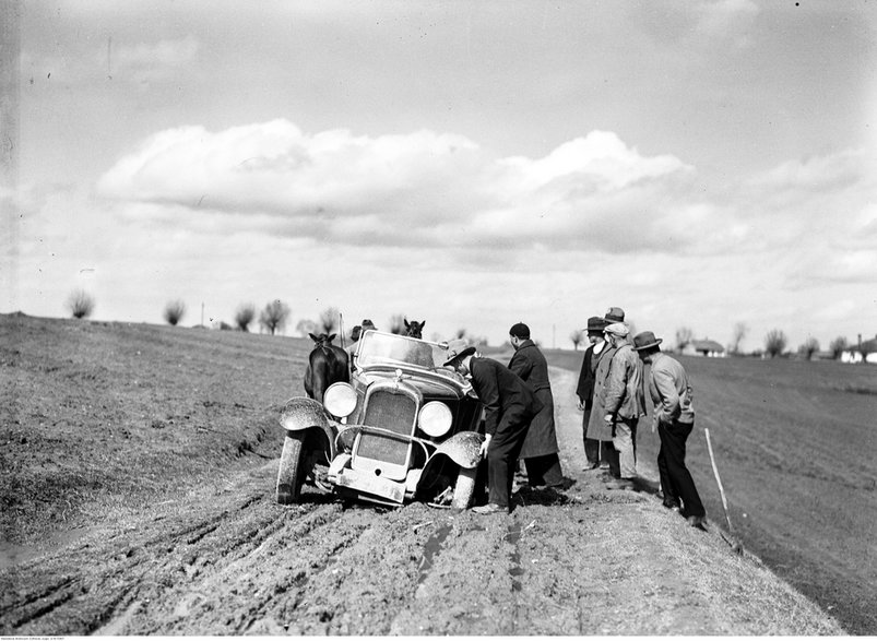 Przygoda na drodze Kraków-Bochnia, 1932 r.