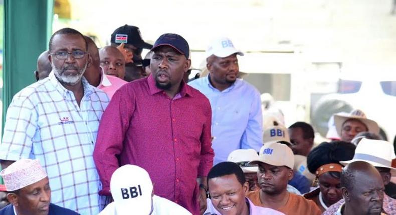 Moses Kuria and Kipchumba Murkomen missed seats at the BBI rally in Meru