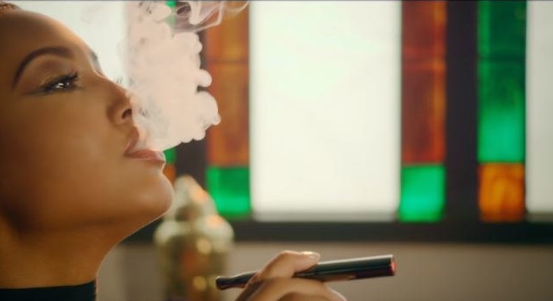 A video vixen with an e-cigarette in DJ Khaled's video 