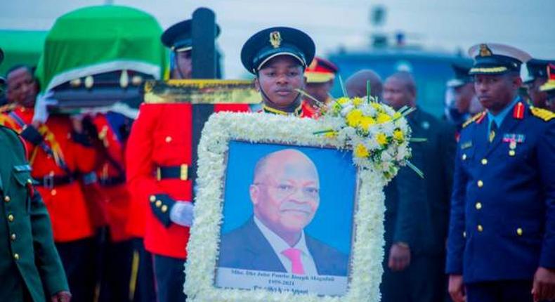 State burial ceremony underway for Tanzania's Magufuli