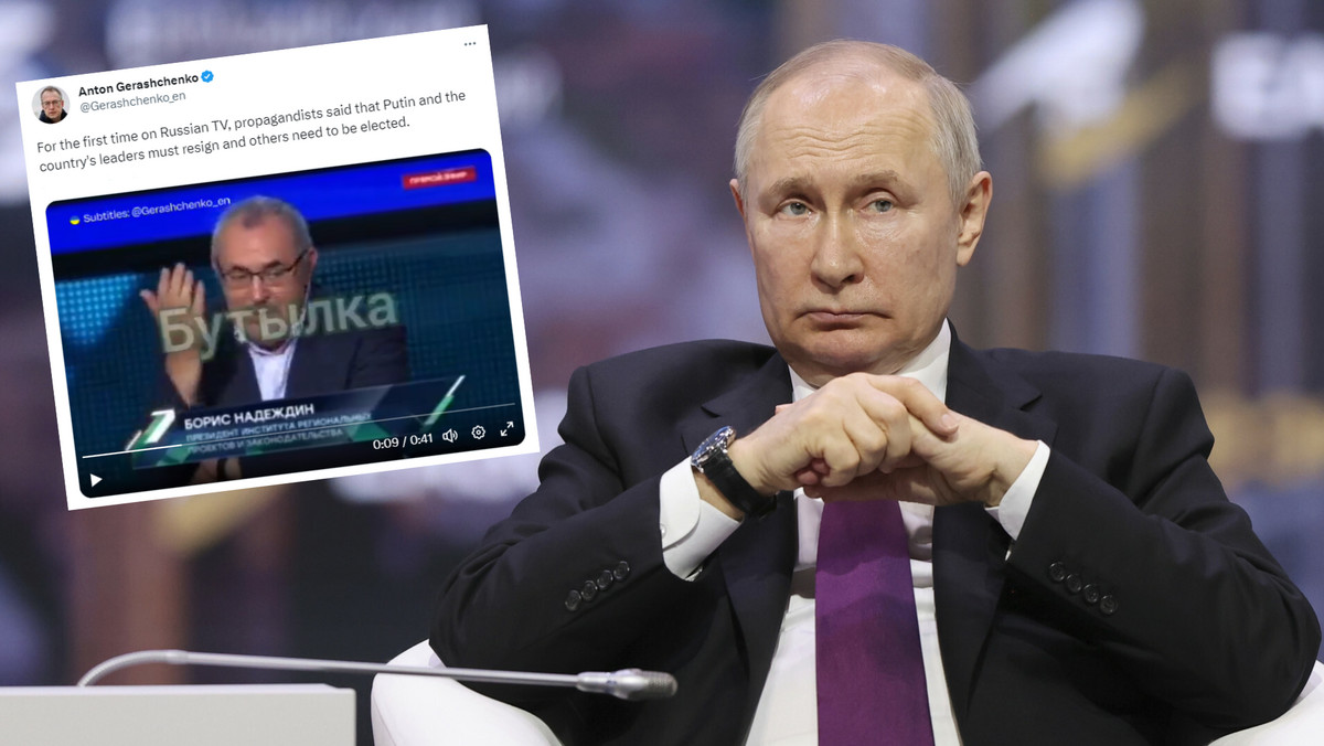 Odważne słowa o Putinie w rosyjskiej telewizji. Prezenter powiedział "stop"