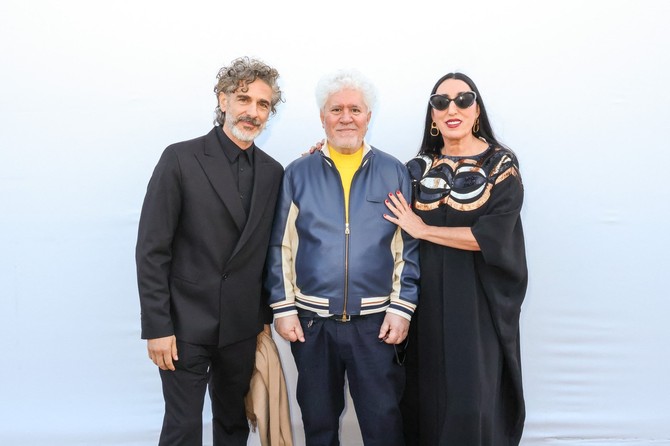 Leonardo Sbaralja, Pedro Almodovar i Rosi de Palma u Kanu