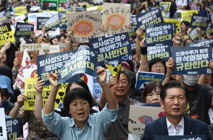 Protest w Seulu. Chodzi o elektrownię jądrową w Fukushimie