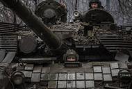 Ukraińscy żołnierze w czołgu