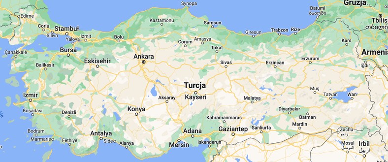 Mapa Turcji