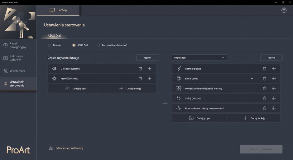 ProArt Creator Hub – Asus Dial
