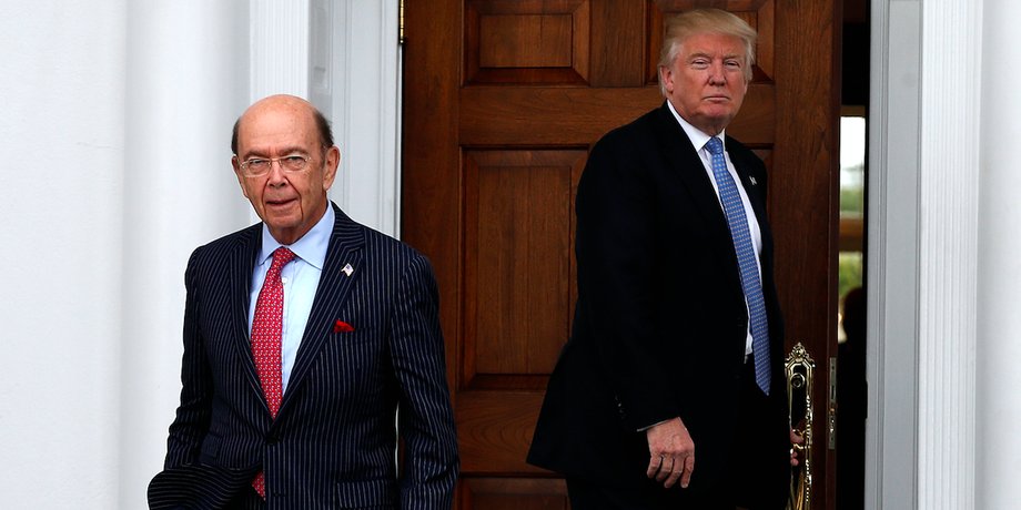 Wilbur Ross and Donald Trump.