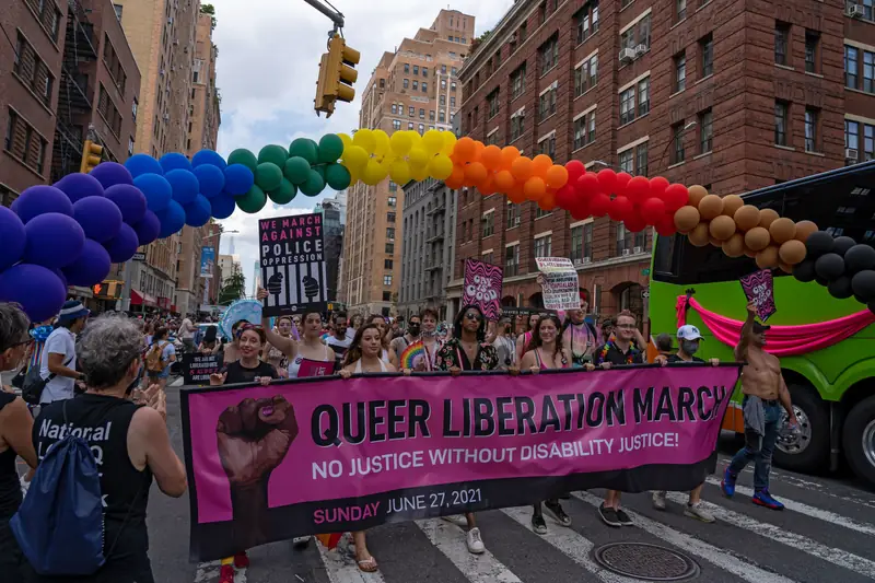 Queer Liberation March w Nowym Jorku (czerwiec 2021 r.)