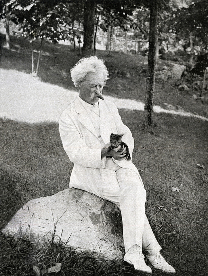Sławni właściciele kotów: Mark Twain