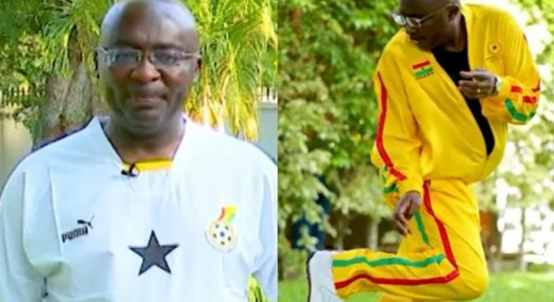 Bawumia shows his football skills ahead of Black Stars World Cup opener.