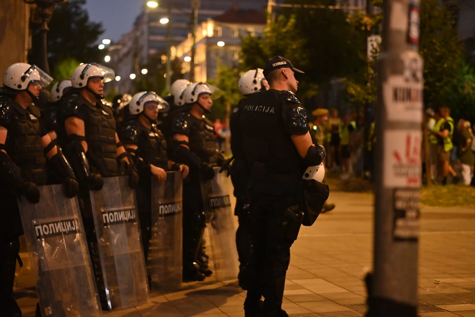 Policija kod zgrade Vlade Srbije