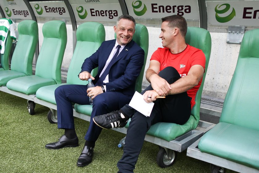 Pilka nozna. Ekstraklasa. Lechia Gdansk. Trening. 01.08.2017