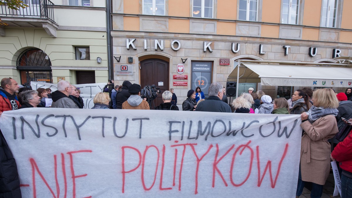 Protest filmowcow pod PISF