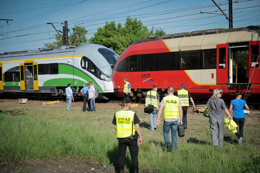 Czołowe zderzenie pociągów w Warszawie