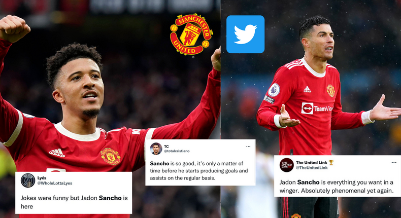 Manchester United fans praise Jadon Sancho following win over Leeds on Sunday
