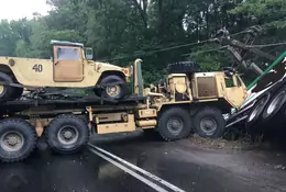 Wypadek amerykańskiej ciężarówki wojskowej