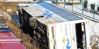 Wypadek autobusu do Zakopanego. 14 osób rannych!